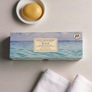 Michel Design Works Beach Soap Set of 3 | 3.5 oz Wrapped Bars | Gift Box